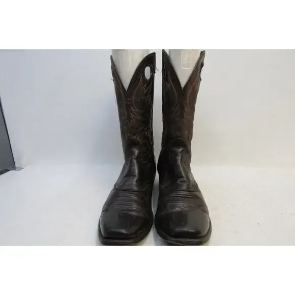 Ariat Mens Size 12 D Brown Leather Buckaroo Stockman Cowboy Western Boots